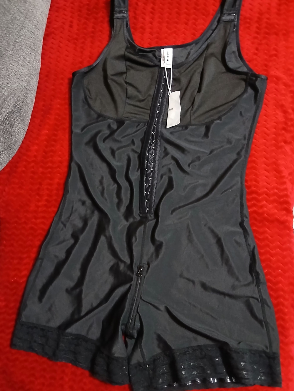 Nebility Black Women's Shapewear [FAJA] Bodysuit with Front Hook Closure